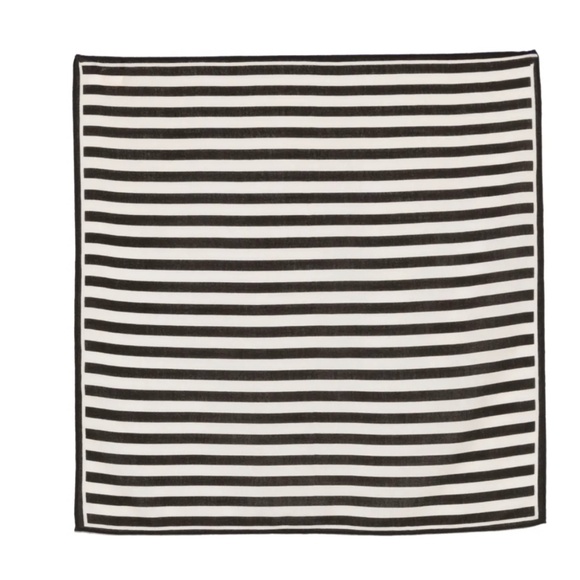 24. ERIC BOMPARD Striped Cashmere Silk Square Scarf 26"  NWOT $160 - Picture 1 of 2